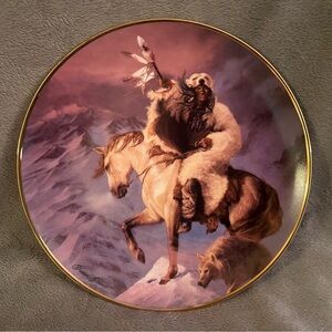 ‘Spirit of the North Wind’ Native American Plate from Franklin Mint Collection